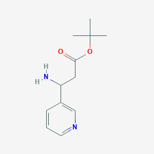 molecular formula C12H18N2O2 B2791484 Tert-butyl 3-amino-3-(pyridin-3-yl)propanoate CAS No. 1260821-01-9
