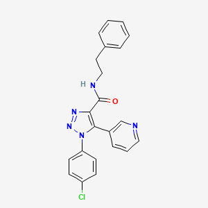 molecular formula C22H18ClN5O B2791501 1-(4-chlorophenyl)-N-(2-phenylethyl)-5-(pyridin-3-yl)-1H-1,2,3-triazole-4-carboxamide CAS No. 1206991-24-3