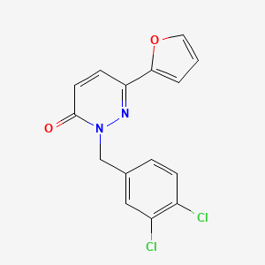 molecular formula C15H10Cl2N2O2 B2791521 2-(3,4-dichlorobenzyl)-6-(furan-2-yl)pyridazin-3(2H)-one CAS No. 898154-05-7