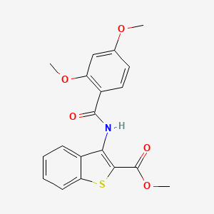 molecular formula C19H17NO5S B2791540 methyl 3-(2,4-dimethoxybenzamido)-1-benzothiophene-2-carboxylate CAS No. 477490-23-6
