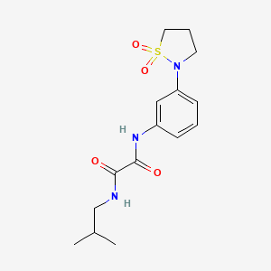 molecular formula C15H21N3O4S B2791559 N1-(3-(1,1-dioxidoisothiazolidin-2-yl)phenyl)-N2-isobutyloxalamide CAS No. 1105227-42-6