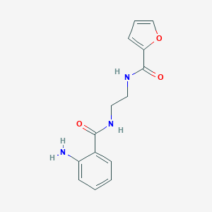 molecular formula C14H15N3O3 B279157 N-{2-[(2-aminobenzoyl)amino]ethyl}-2-furamide 