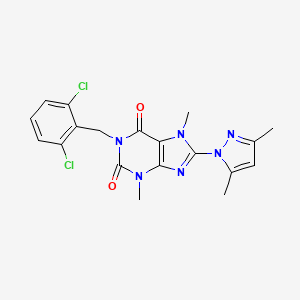 B2791619 1-(2,6-dichlorobenzyl)-8-(3,5-dimethyl-1H-pyrazol-1-yl)-3,7-dimethyl-1H-purine-2,6(3H,7H)-dione CAS No. 1014075-05-8