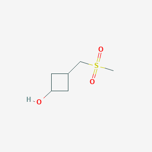 molecular formula C6H12O3S B2791620 rac-(1s,3s)-3-(methanesulfonylmethyl)cyclobutan-1-ol,cis CAS No. 2357963-55-2