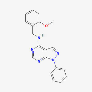 molecular formula C19H17N5O B2791677 N-(2-methoxybenzyl)-1-phenyl-1H-pyrazolo[3,4-d]pyrimidin-4-amine CAS No. 393820-16-1