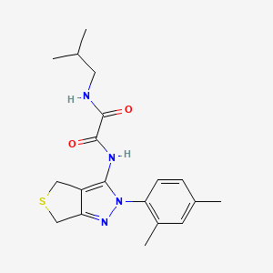molecular formula C19H24N4O2S B2791701 N'-[2-(2,4-dimethylphenyl)-2H,4H,6H-thieno[3,4-c]pyrazol-3-yl]-N-(2-methylpropyl)ethanediamide CAS No. 941992-41-2