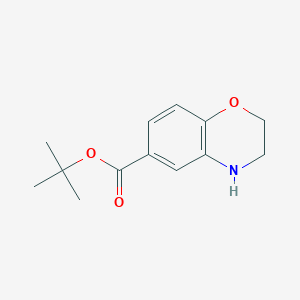molecular formula C13H17NO3 B2791718 Tert-butyl 3,4-dihydro-2H-1,4-benzoxazine-6-carboxylate CAS No. 2248350-15-2