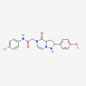 molecular formula C21H17ClN4O3 B2791721 N-(4-chlorophenyl)-2-[2-(4-methoxyphenyl)-4-oxo-4H,5H-pyrazolo[1,5-a]pyrazin-5-yl]acetamide CAS No. 932524-53-3