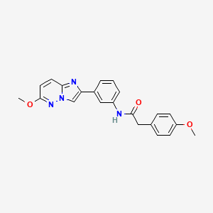 molecular formula C22H20N4O3 B2791759 N-(3-(6-methoxyimidazo[1,2-b]pyridazin-2-yl)phenyl)-2-(4-methoxyphenyl)acetamide CAS No. 955597-81-6