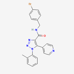 molecular formula C22H18BrN5O B2791808 N-[(4-bromophenyl)methyl]-1-(2-methylphenyl)-5-(pyridin-4-yl)-1H-1,2,3-triazole-4-carboxamide CAS No. 1251566-63-8