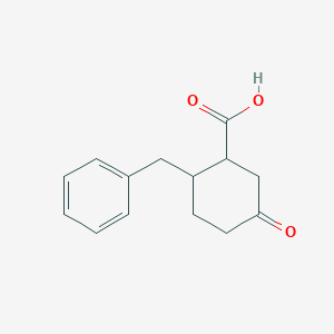 molecular formula C14H16O3 B2791834 2-benzyl-5-oxocyclohexane-1-carboxylic acid CAS No. 92251-81-5