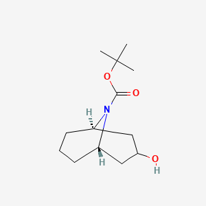 molecular formula C13H23NO3 B2791839 Tert-butyl endo-3-hydroxy-9-azabicyclo[3.3.1]nonane-9-carboxylate CAS No. 934180-37-7