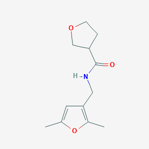 molecular formula C12H17NO3 B2791846 N-[(2,5-dimethylfuran-3-yl)methyl]oxolane-3-carboxamide CAS No. 2034512-02-0