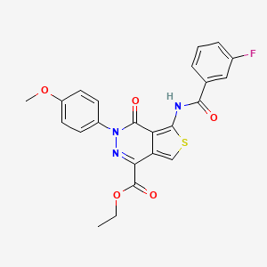 molecular formula C23H18FN3O5S B2791871 ethyl 5-(3-fluorobenzamido)-3-(4-methoxyphenyl)-4-oxo-3H,4H-thieno[3,4-d]pyridazine-1-carboxylate CAS No. 851951-94-5