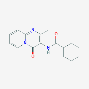 molecular formula C16H19N3O2 B2791873 N-{2-methyl-4-oxo-4H-pyrido[1,2-a]pyrimidin-3-yl}cyclohexanecarboxamide CAS No. 897624-23-6