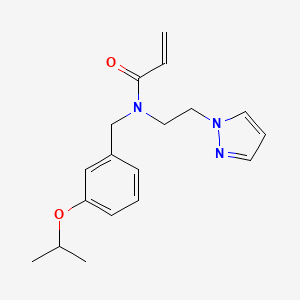N-[(3-Propan-2-yloxyphenyl)methyl]-N-(2-pyrazol-1-ylethyl)prop-2-enamide