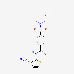 4-[butyl(ethyl)sulfamoyl]-N-(3-cyanothiophen-2-yl)benzamide