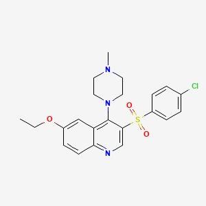 3-((4-Chlorophenyl)sulfonyl)-6-ethoxy-4-(4-methylpiperazin-1-yl)quinoline