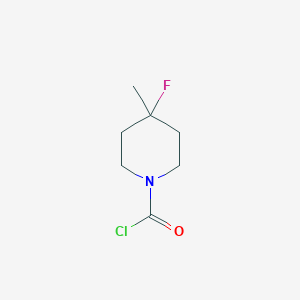 B2791886 4-Fluoro-4-methylpiperidine-1-carbonyl chloride CAS No. 2298762-84-0
