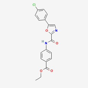 Ethyl 4-(5-(4-chlorophenyl)oxazole-2-carboxamido)benzoate