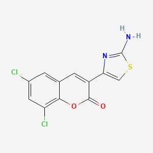 3-(2-amino-1,3-thiazol-4-yl)-6,8-dichloro-2H-chromen-2-one