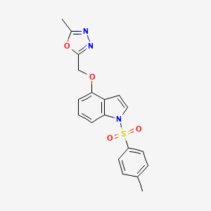 (5-methyl-1,3,4-oxadiazol-2-yl)methyl 1-[(4-methylphenyl)sulfonyl]-1H-indol-4-yl ether