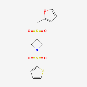 3-((Furan-2-ylmethyl)sulfonyl)-1-(thiophen-2-ylsulfonyl)azetidine