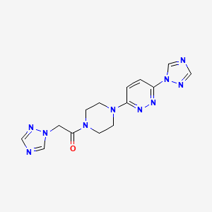 1-(4-(6-(1H-1,2,4-triazol-1-yl)pyridazin-3-yl)piperazin-1-yl)-2-(1H-1,2,4-triazol-1-yl)ethanone