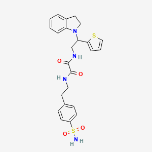 N1-(2-(indolin-1-yl)-2-(thiophen-2-yl)ethyl)-N2-(4-sulfamoylphenethyl)oxalamide