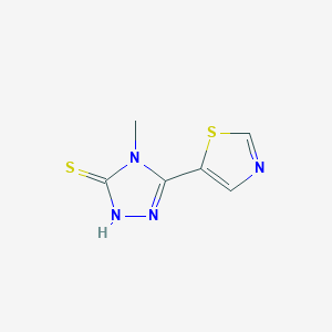 4-methyl-5-(1,3-thiazol-5-yl)-4H-1,2,4-triazole-3-thiol
