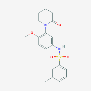 molecular formula C19H22N2O4S B2792050 N-(4-methoxy-3-(2-oxopiperidin-1-yl)phenyl)-3-methylbenzenesulfonamide CAS No. 941893-69-2