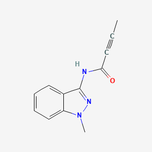 molecular formula C12H11N3O B2792090 N-(1-methyl-1H-indazol-3-yl)but-2-ynamide CAS No. 2249622-89-5