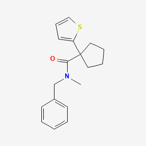 molecular formula C18H21NOS B2792120 N-benzyl-N-methyl-1-(thiophen-2-yl)cyclopentane-1-carboxamide CAS No. 1049573-93-4