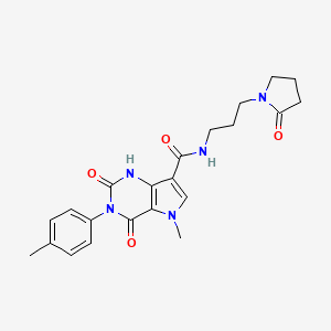 5-methyl-2,4-dioxo-N-(3-(2-oxopyrrolidin-1-yl)propyl)-3-(p-tolyl)-2,3,4,5-tetrahydro-1H-pyrrolo[3,2-d]pyrimidine-7-carboxamide