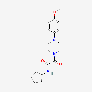 molecular formula C18H25N3O3 B2792125 N-cyclopentyl-2-[4-(4-methoxyphenyl)piperazin-1-yl]-2-oxoacetamide CAS No. 941889-07-2