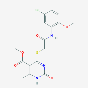 ethyl 4-[2-(5-chloro-2-methoxyanilino)-2-oxoethyl]sulfanyl-6-methyl-2-oxo-1H-pyrimidine-5-carboxylate