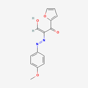 B2792149 (2E)-3-(furan-2-yl)-2-[2-(4-methoxyphenyl)hydrazin-1-ylidene]-3-oxopropanal CAS No. 330574-84-0