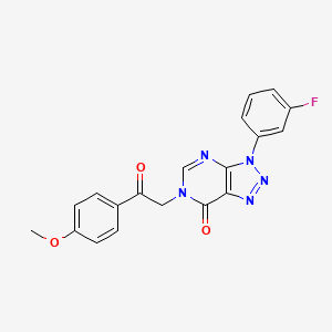 B2792184 3-(3-Fluorophenyl)-6-[2-(4-methoxyphenyl)-2-oxoethyl]triazolo[4,5-d]pyrimidin-7-one CAS No. 872590-66-4