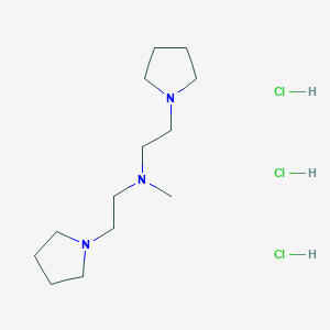 molecular formula C13H30Cl3N3 B2792216 Methylbis[2-(pyrrolidin-1-YL)ethyl]amine trihydrochloride CAS No. 1354503-81-3