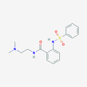 molecular formula C17H21N3O3S B279224 N-[2-(dimethylamino)ethyl]-2-[(phenylsulfonyl)amino]benzamide 