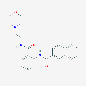 molecular formula C24H25N3O3 B279227 N-[2-({[2-(4-morpholinyl)ethyl]amino}carbonyl)phenyl]-2-naphthamide 