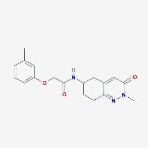 molecular formula C18H21N3O3 B2792274 N-(2-methyl-3-oxo-2,3,5,6,7,8-hexahydrocinnolin-6-yl)-2-(3-methylphenoxy)acetamide CAS No. 2034416-05-0
