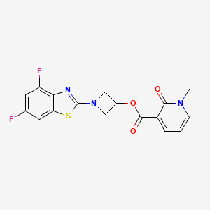 1-(4,6-Difluorobenzo[d]thiazol-2-yl)azetidin-3-yl 1-methyl-2-oxo-1,2-dihydropyridine-3-carboxylate