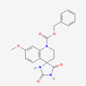 Benzyl-7-methoxy-2',5'-dioxospiro[2,3-dihydroquinoline-4,4'-imidazolidine]-1-carboxylate