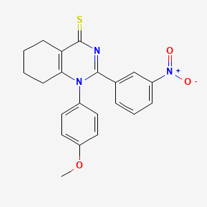 1-(4-methoxyphenyl)-2-(3-nitrophenyl)-5,6,7,8-tetrahydroquinazoline-4(1H)-thione