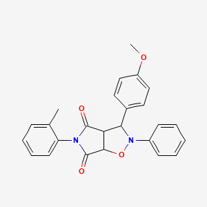 3-(4-methoxyphenyl)-2-phenyl-5-(o-tolyl)dihydro-2H-pyrrolo[3,4-d]isoxazole-4,6(5H,6aH)-dione