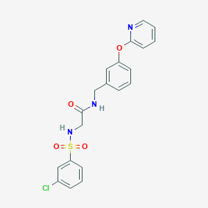 2-(3-chlorophenylsulfonamido)-N-(3-(pyridin-2-yloxy)benzyl)acetamide