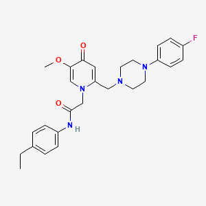 molecular formula C27H31FN4O3 B2792334 N-(4-ethylphenyl)-2-(2-{[4-(4-fluorophenyl)piperazin-1-yl]methyl}-5-methoxy-4-oxo-1,4-dihydropyridin-1-yl)acetamide CAS No. 946263-92-9