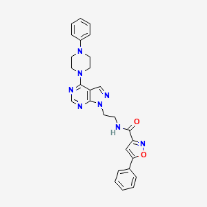 5-phenyl-N-(2-(4-(4-phenylpiperazin-1-yl)-1H-pyrazolo[3,4-d]pyrimidin-1-yl)ethyl)isoxazole-3-carboxamide