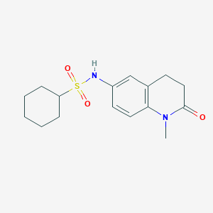 molecular formula C16H22N2O3S B2792348 N-(1-methyl-2-oxo-1,2,3,4-tetrahydroquinolin-6-yl)cyclohexanesulfonamide CAS No. 922005-24-1